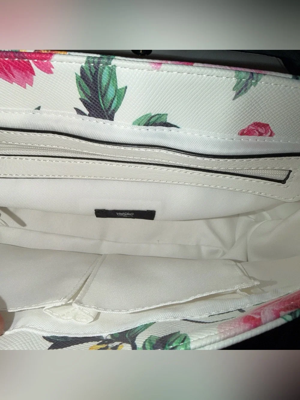 Mossimo black Floral Pink Chain-Handle Shoulder Bag